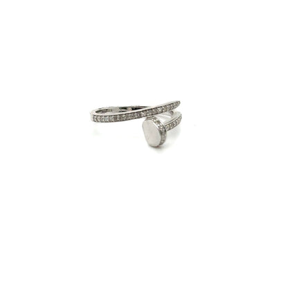 10K Minimalist Nail Diamond Ring 0.25CT