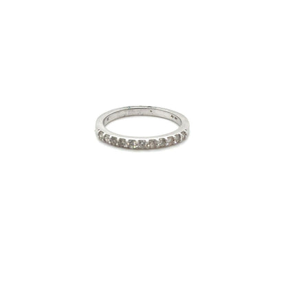 14K White Simple Diamond Ring 0.25 CT