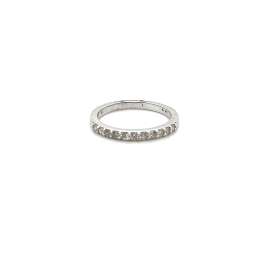 14K White Simple Diamond Ring 0.25 CT