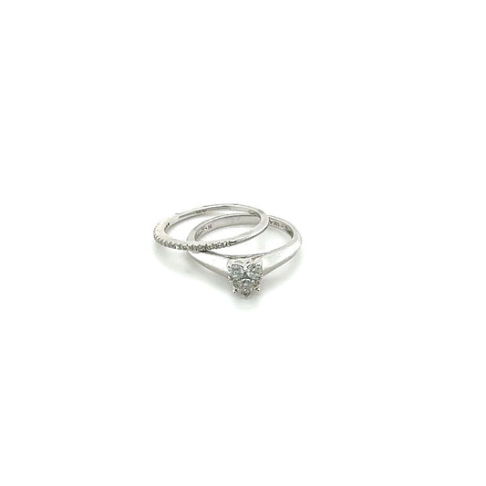 10K Romantic Heart Diamond Ring