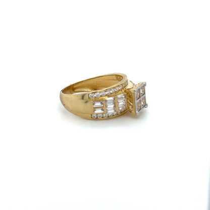 10K Zirconia Square Ring