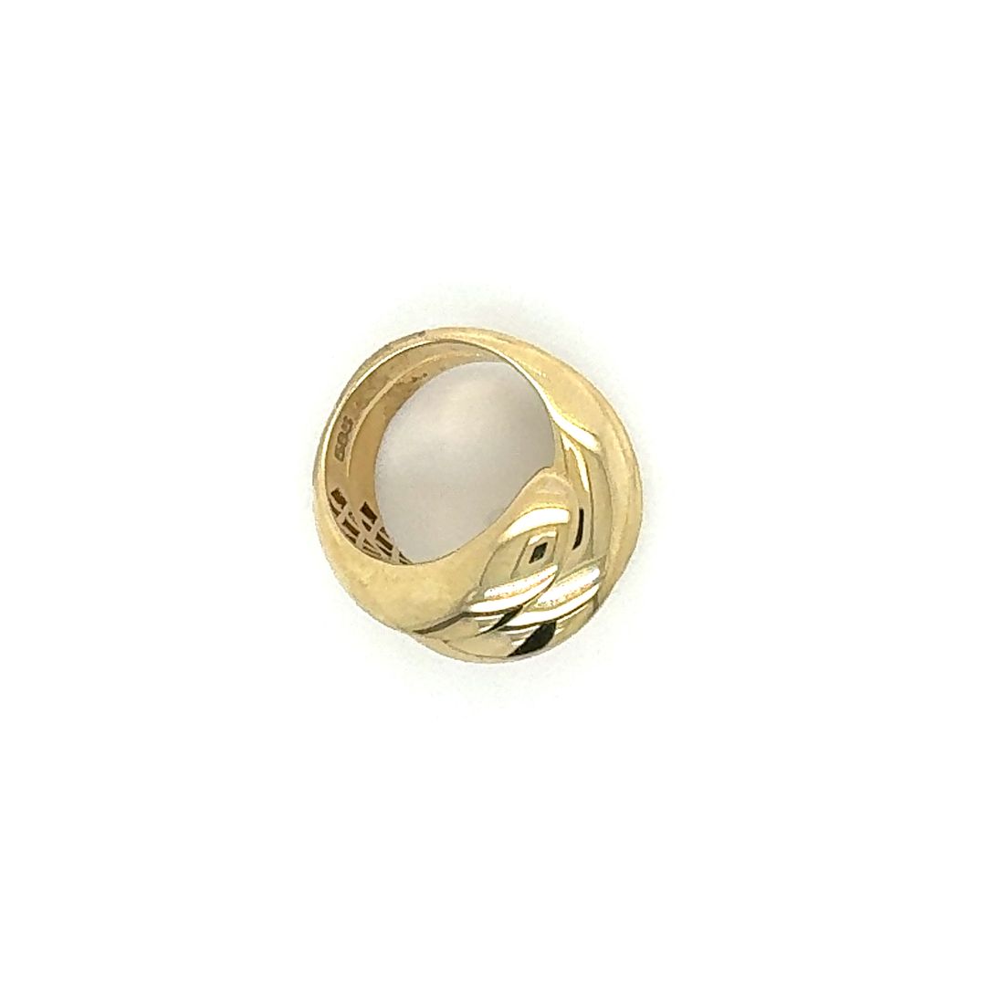 14K Golden Spiral Wave Ring