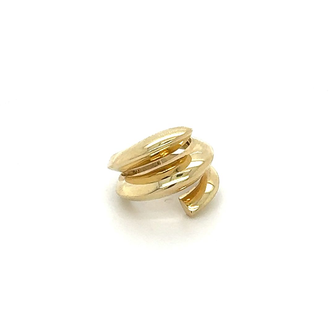 14K Golden Spiral Wave Ring