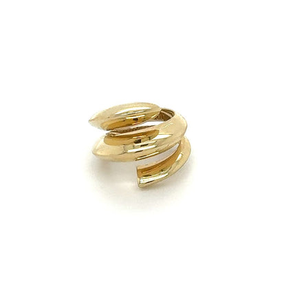 14K Golden Spiral Wave Ring