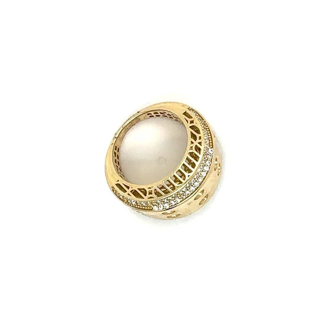 14K Modern Architect Gold Statement Ring