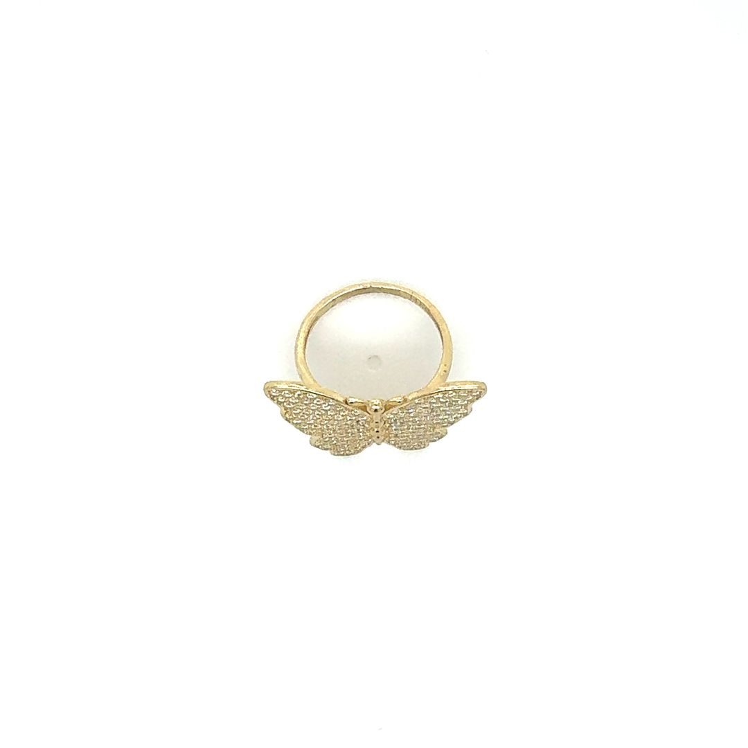 14K Diamond Winged Butterfly Ring