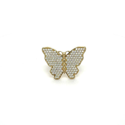 14K Diamond Winged Butterfly Ring