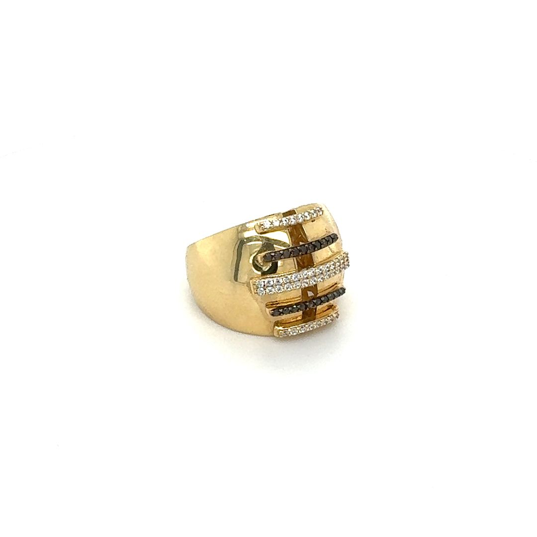 14K Two-Tone Pavé Band Ring