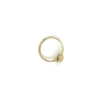 14K Minimalist Teardrop Gold Ring