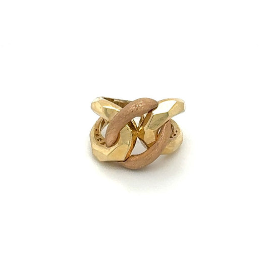 14 Two-Tone Interlocking Gold Ring