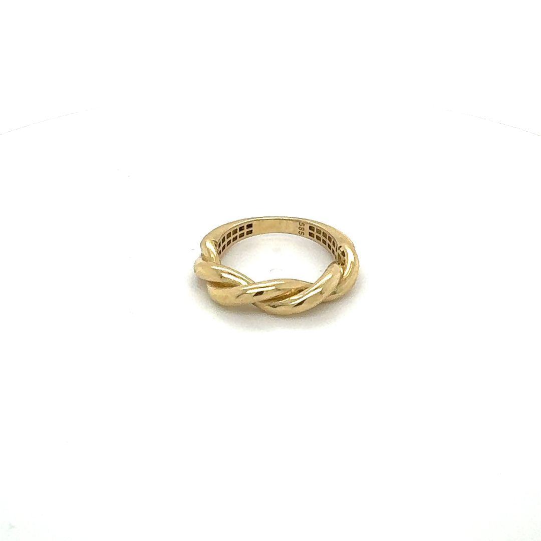 14K Gold Twist Rope Ring