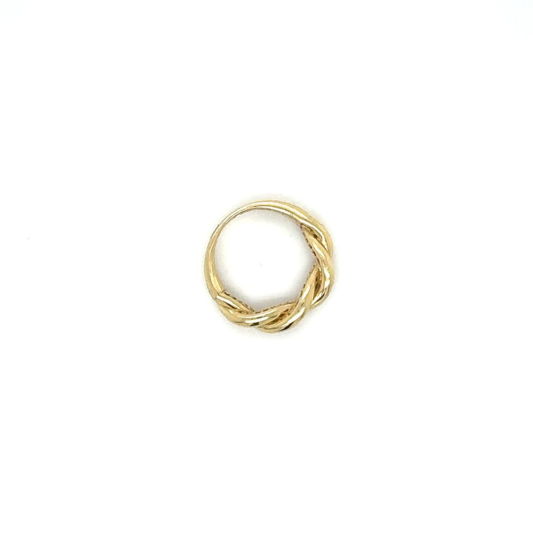 14K Gold Twist Rope Ring