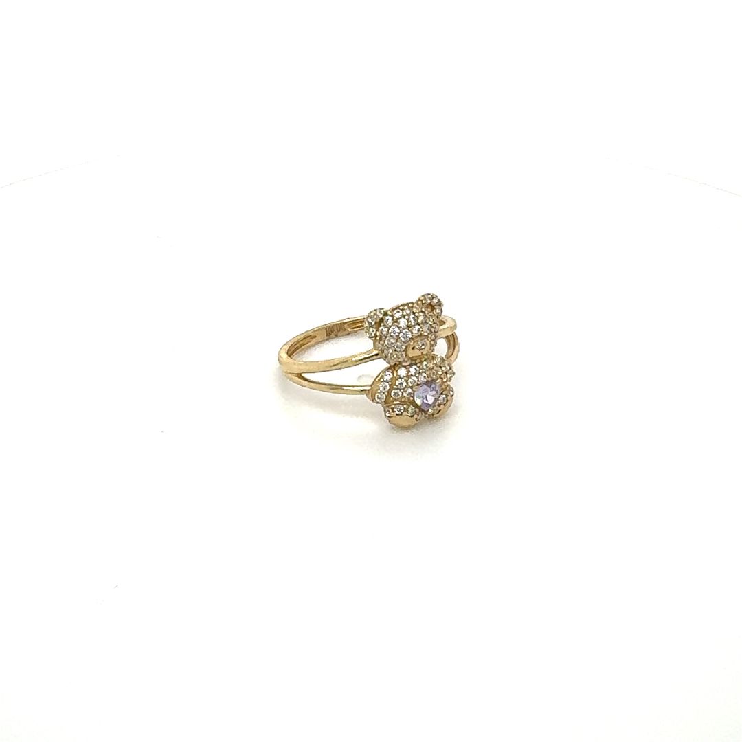 10K Teddy Bear Ring