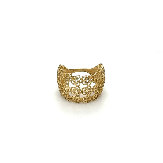 10K Gold Floral Filigree Ring