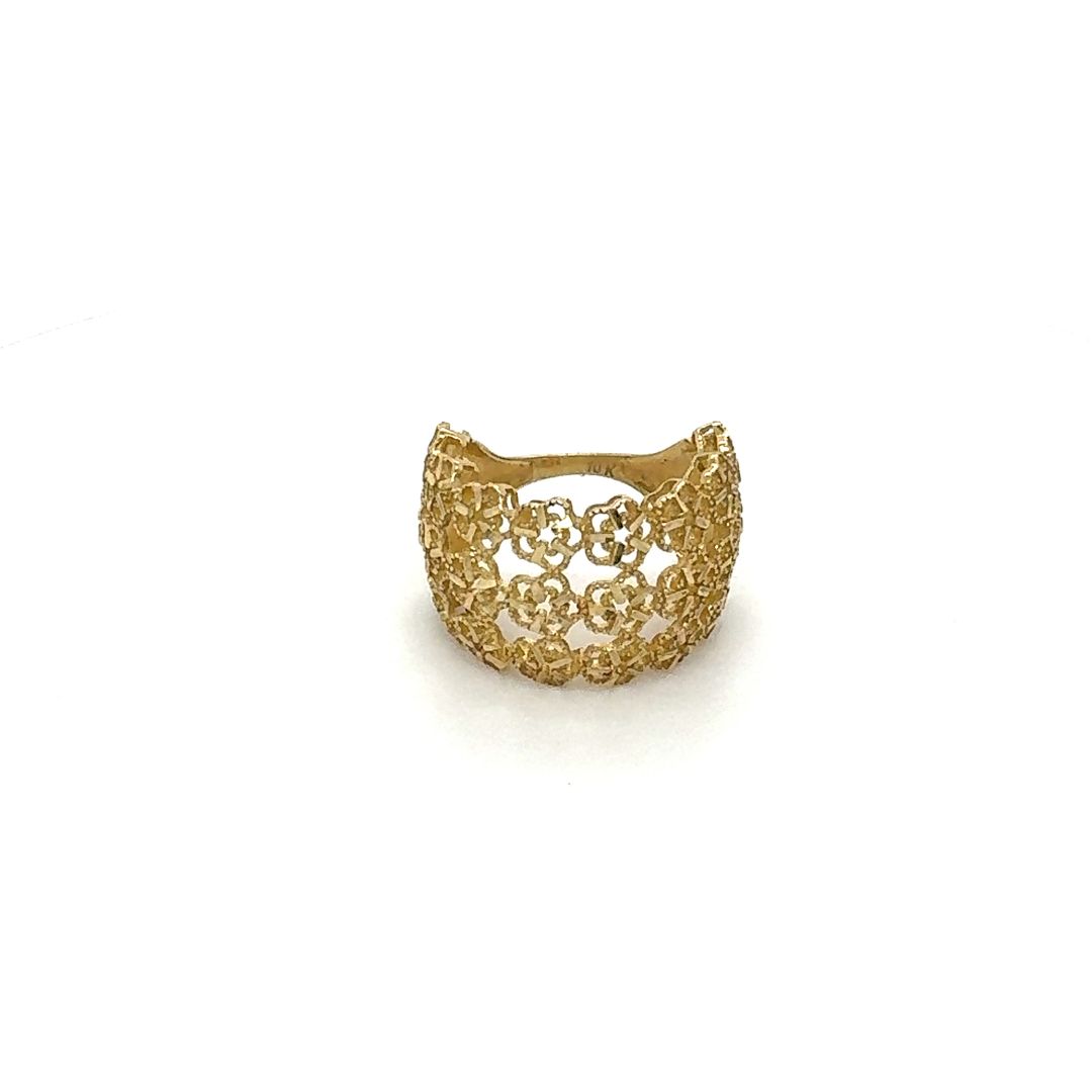 10K Gold Floral Filigree Ring