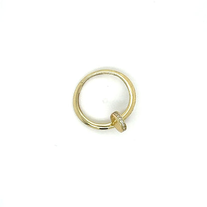 14K Modern Nail-Inspired Gold Ring