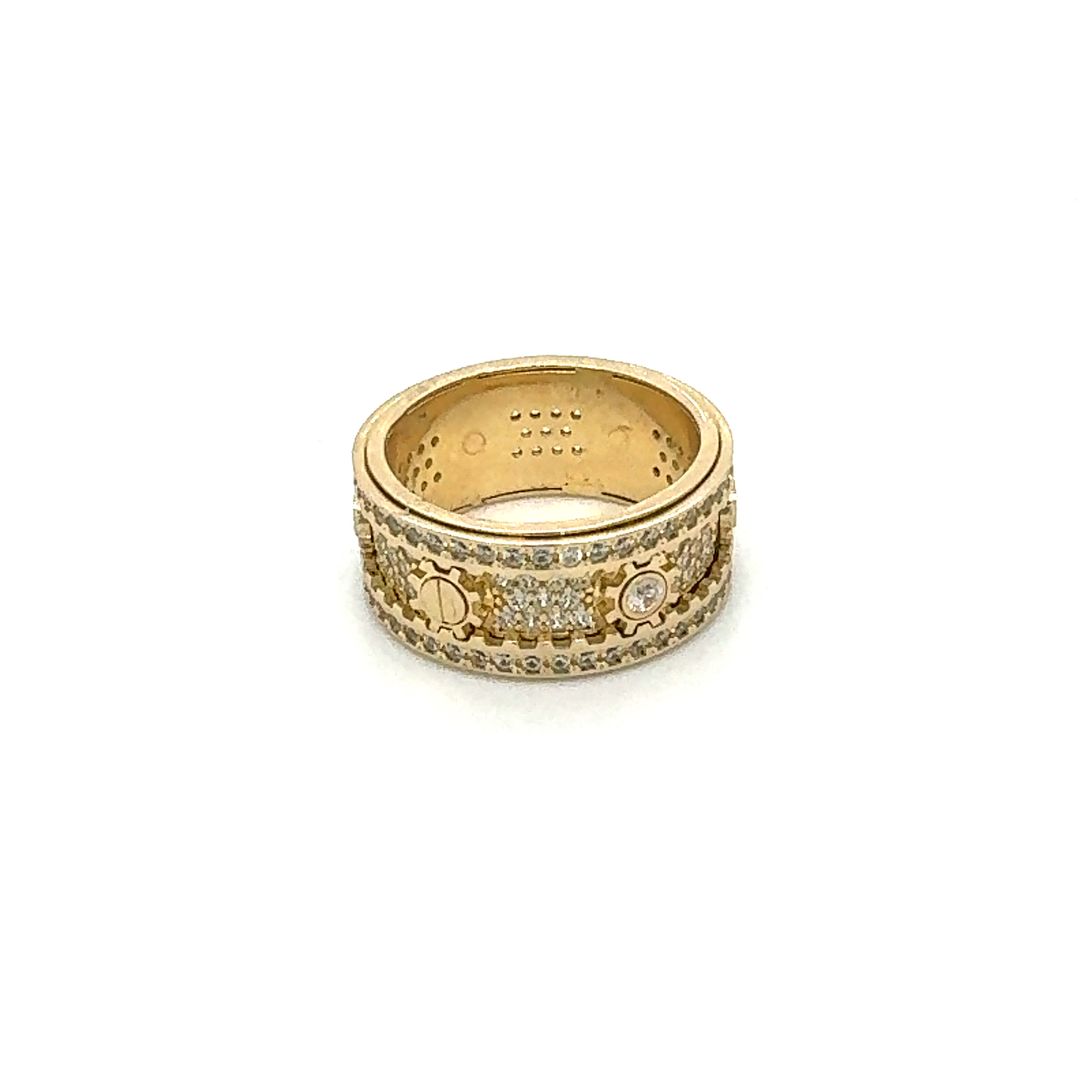 14K Modern Mechanical Design Gold Ring