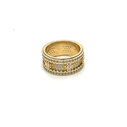 14K Modern Mechanical Design Gold Ring