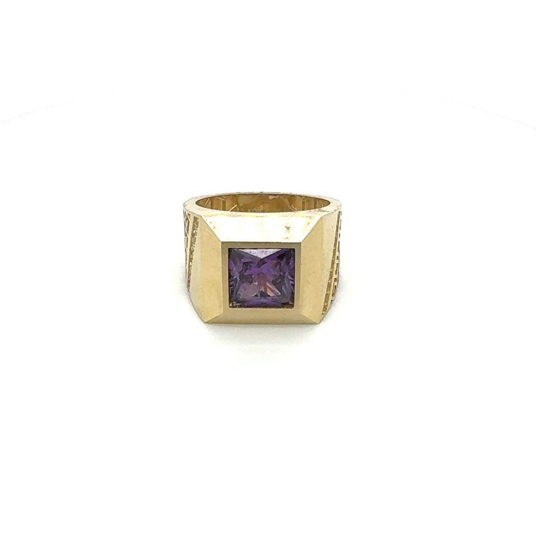 10K Purple Stone Ring