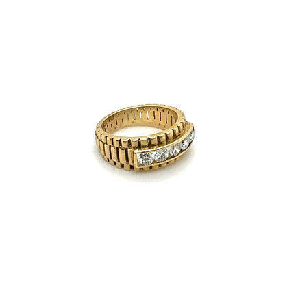 Retro Gold Ring with Five Stones