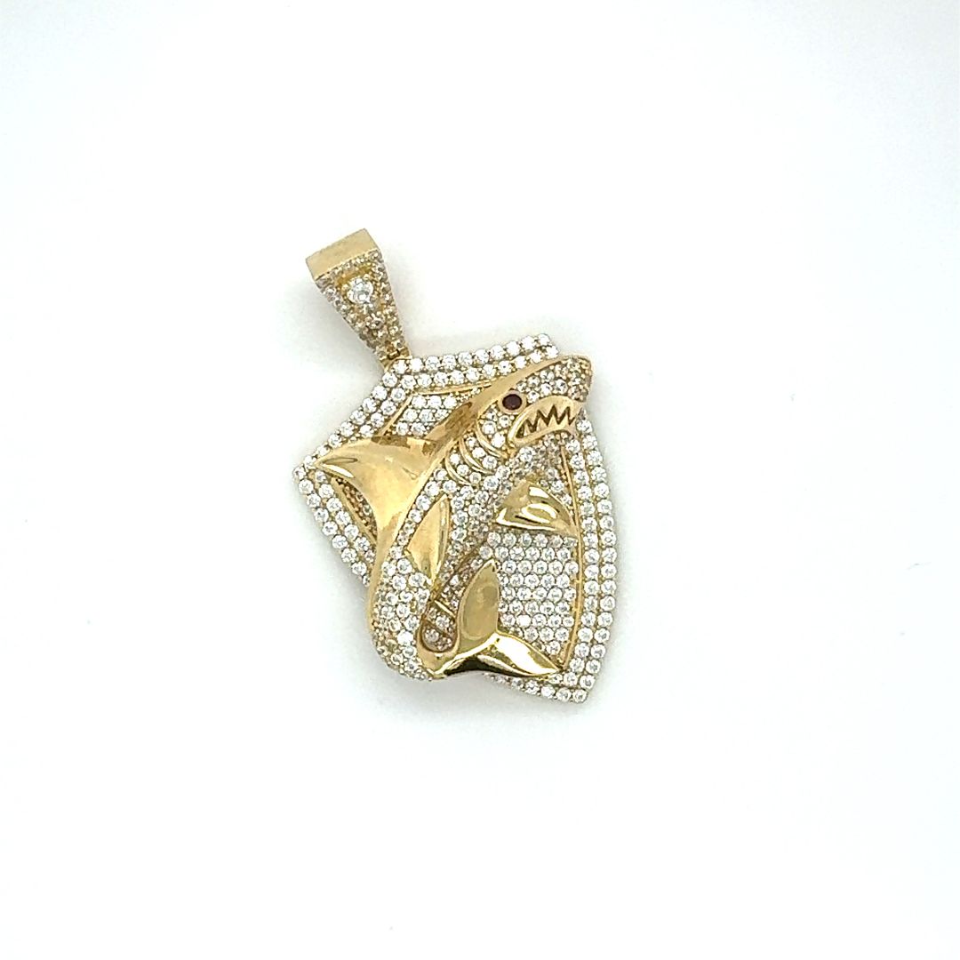 14K Shark Shield Charm