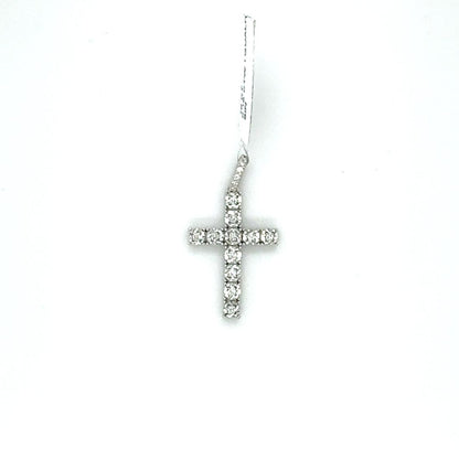 10K 0.18Ct Diamond Cross Charm