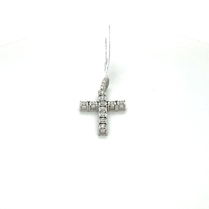 10K 0.18Ct Diamond Cross Charm