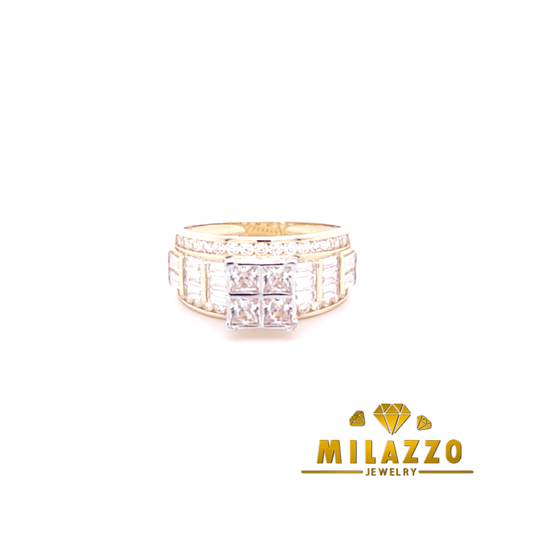 10K Simple Stone Yellow G Ring