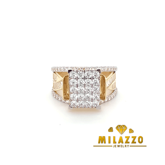 10K Ring Square Stone YG