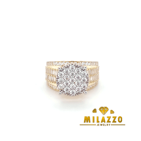 10K Big Stone Ring YG