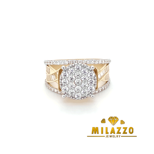 10K Yellow Ring Big Stone