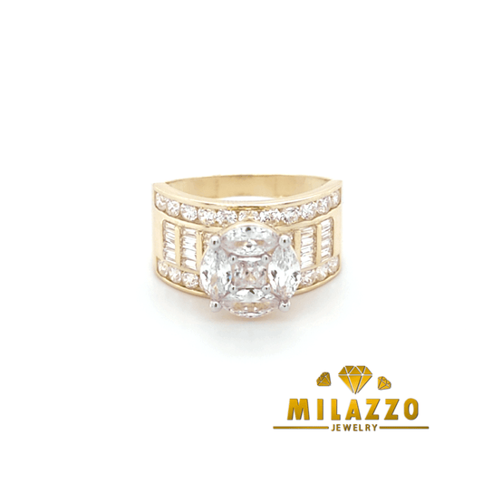 10K Gold Yellow Ring Big Stone