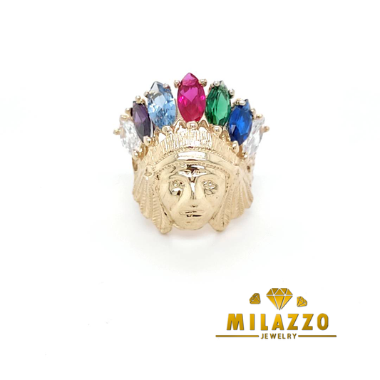 10K Indian Man Ring