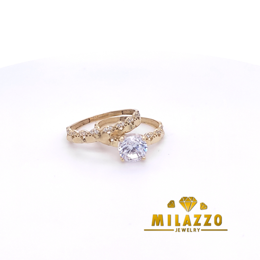 14K Woman Double Wedding Ring