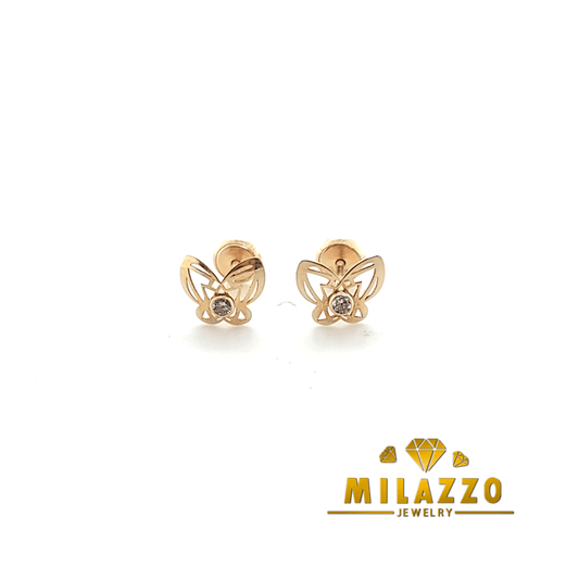 14K Butter Fly Earrings