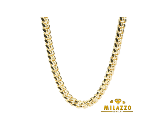 Gold Solid Cuban Link Chain